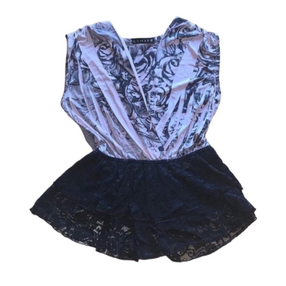 PINK blouse with lace and flower detail Size S